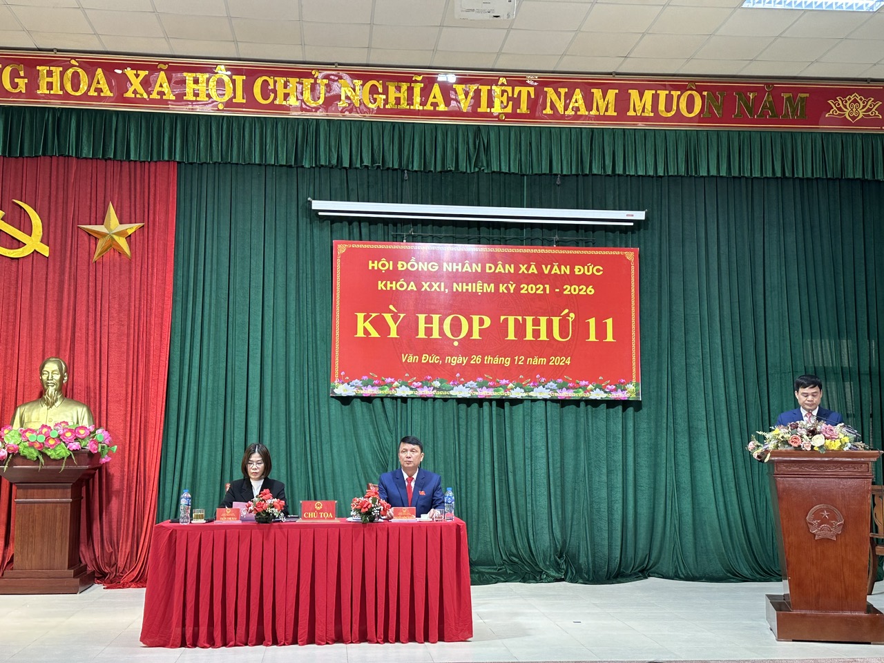 HĐND xã Văn Đức tổ chức kỳ họp thứ 11, khóa 21, nhiệm kỳ 2021-2026